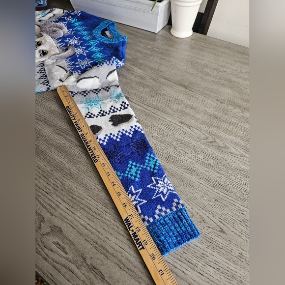 Ugly Christmas Sweater Yeti Party Size SMALL UNISE Holiday Funny Beverage Holder - Picture 7 of 7